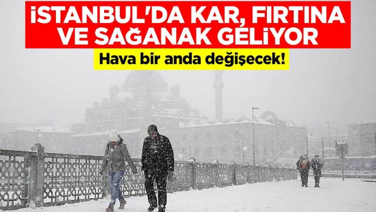 Hava bir anda değişecek! İstanbul'da kar, fırtına ve sağanak geliyor