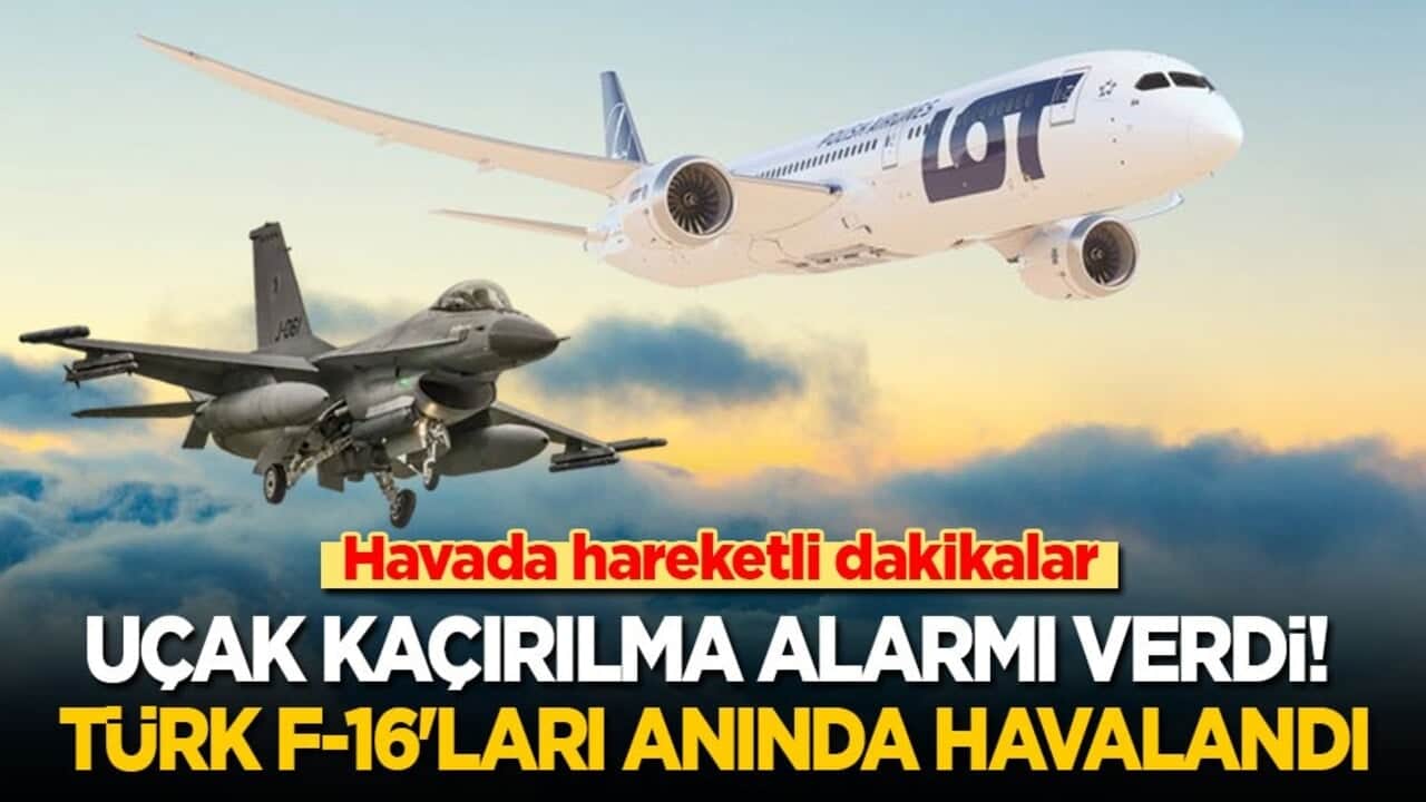 Havada hareketli dakikalar! Uçak 'kaçırılma alarmı' verdi, Türk F-16'ları anında havalandı