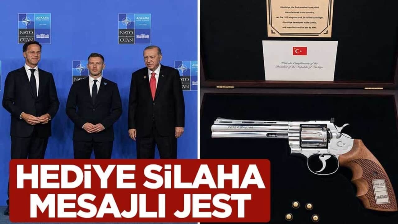 Hediye silaha mesajlı jest