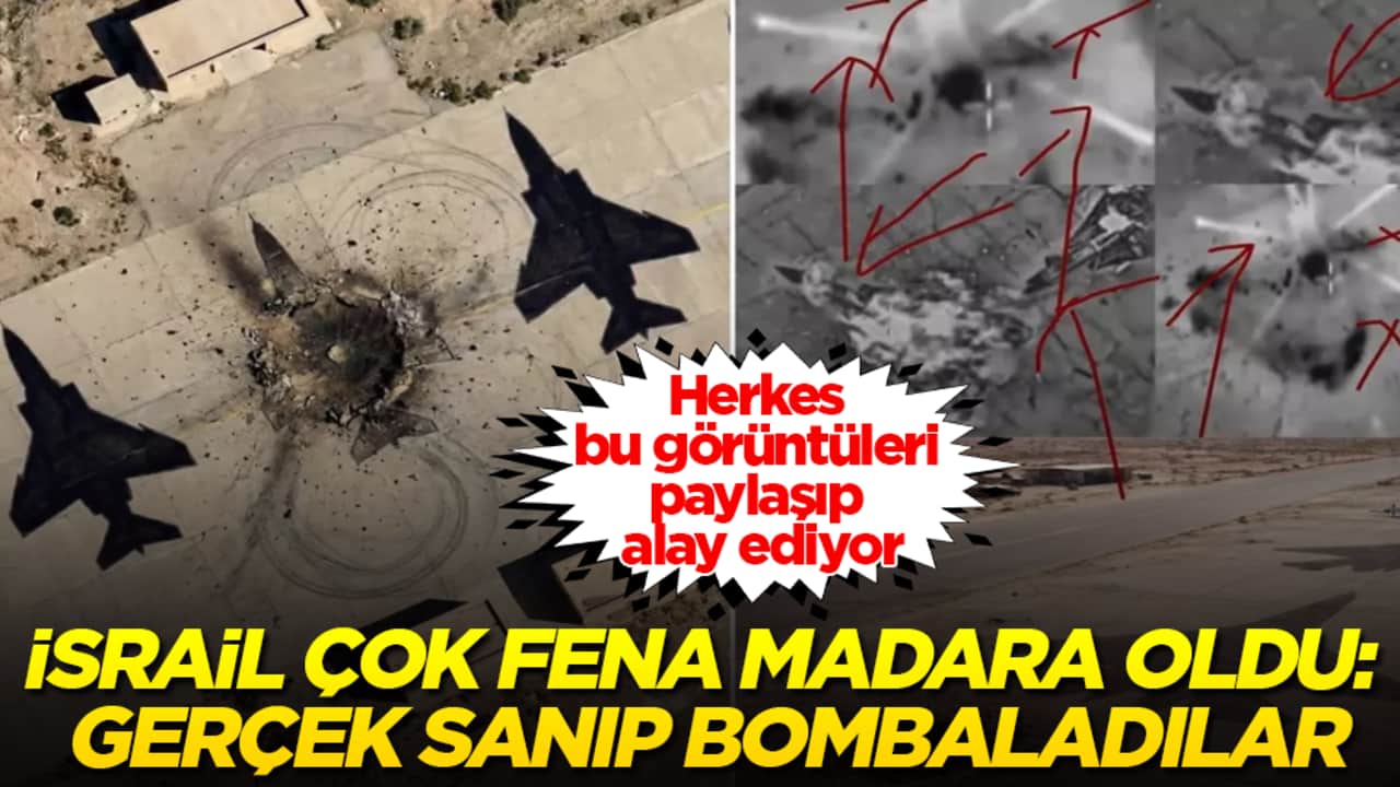 Herkes bu görüntüleri paylaşıp alay ediyor! İsrail çok fena madara oldu: Gerçek sanıp bombaladılar