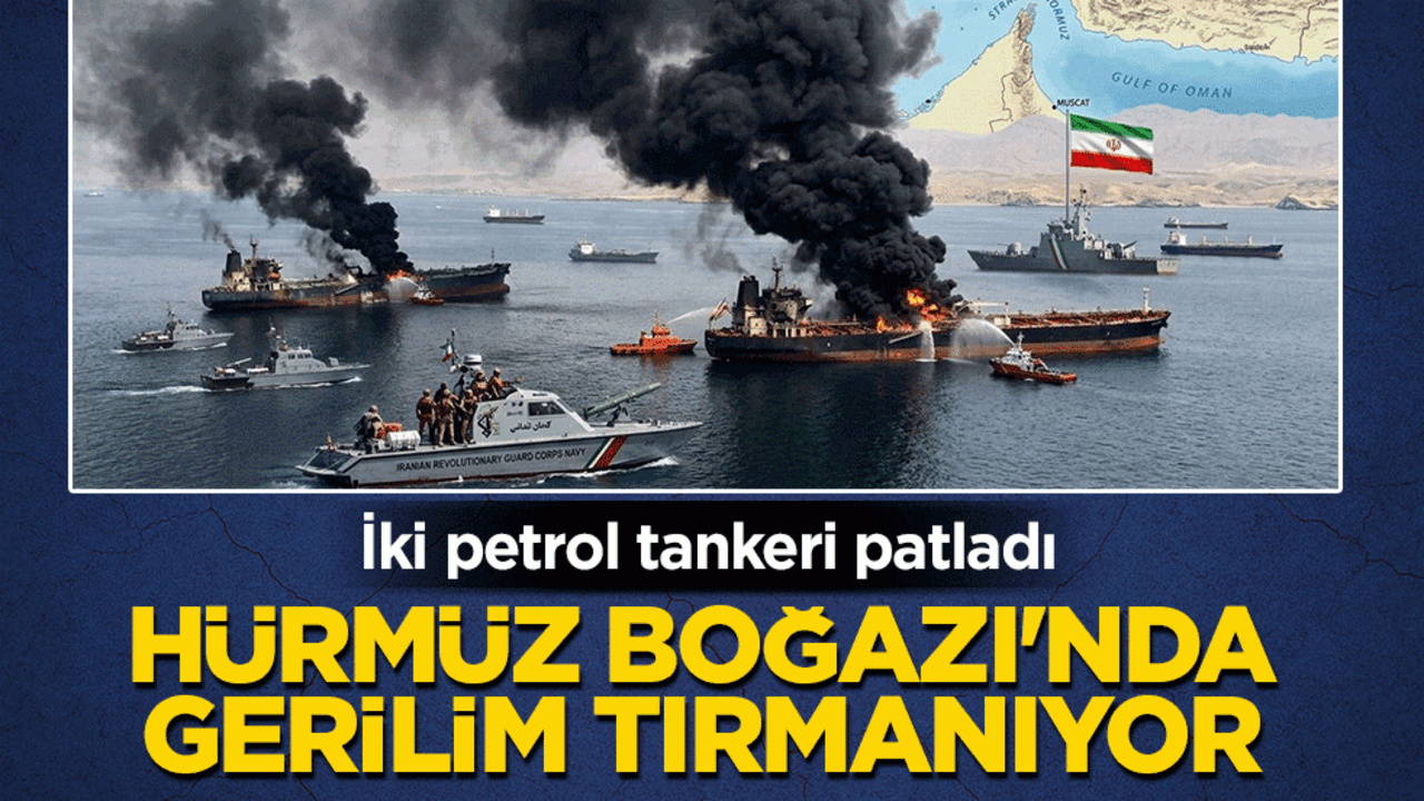 Hürmüz Boğazı'nda gerilim tırmanıyor: İki petrol tankeri patladı