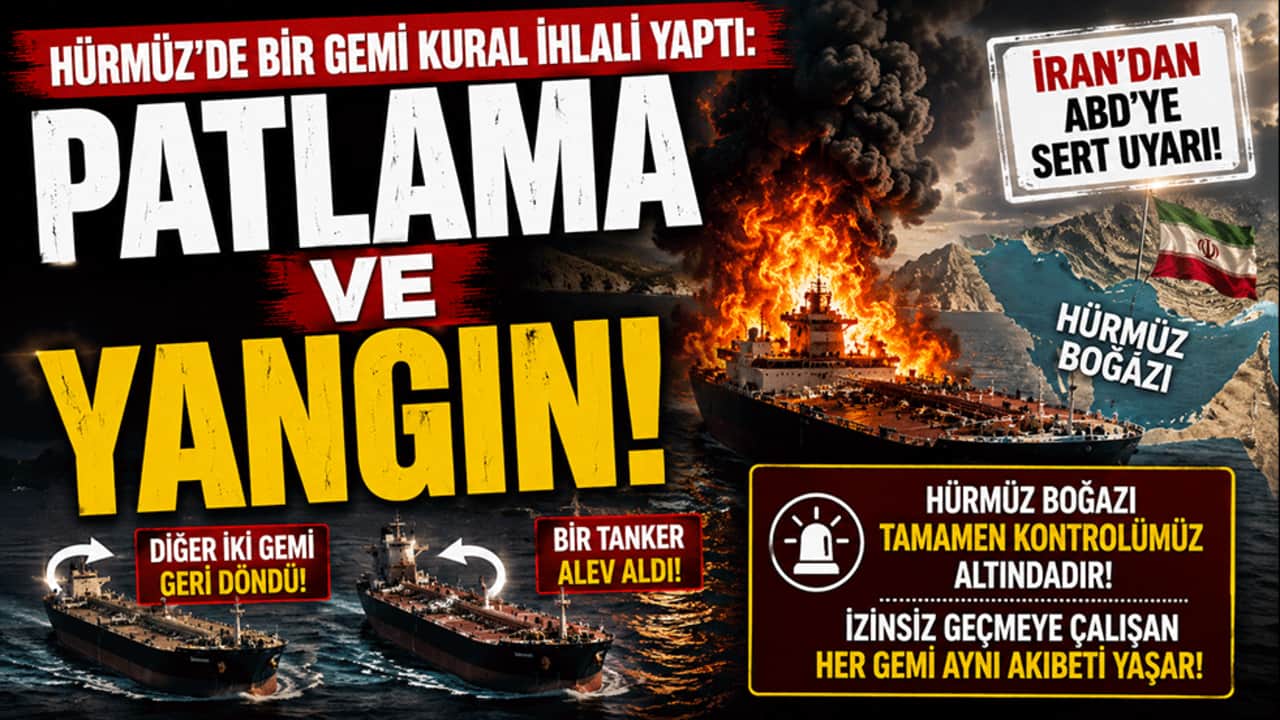 Hürmüz'de tansiyon zirvede: Bir tanker patladı, iki gemi geri döndü