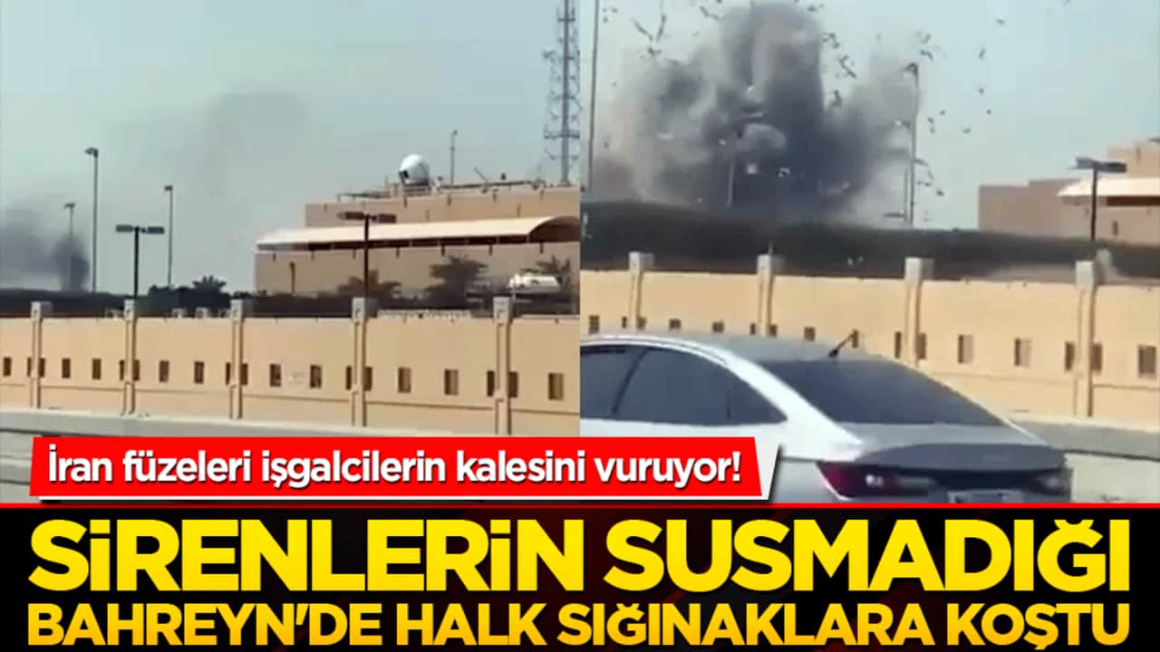İran füzeleri işgalcilerin kalesini vuruyor! Sirenlerin susmadığı Bahreyn'de halk sığınaklara koştu!