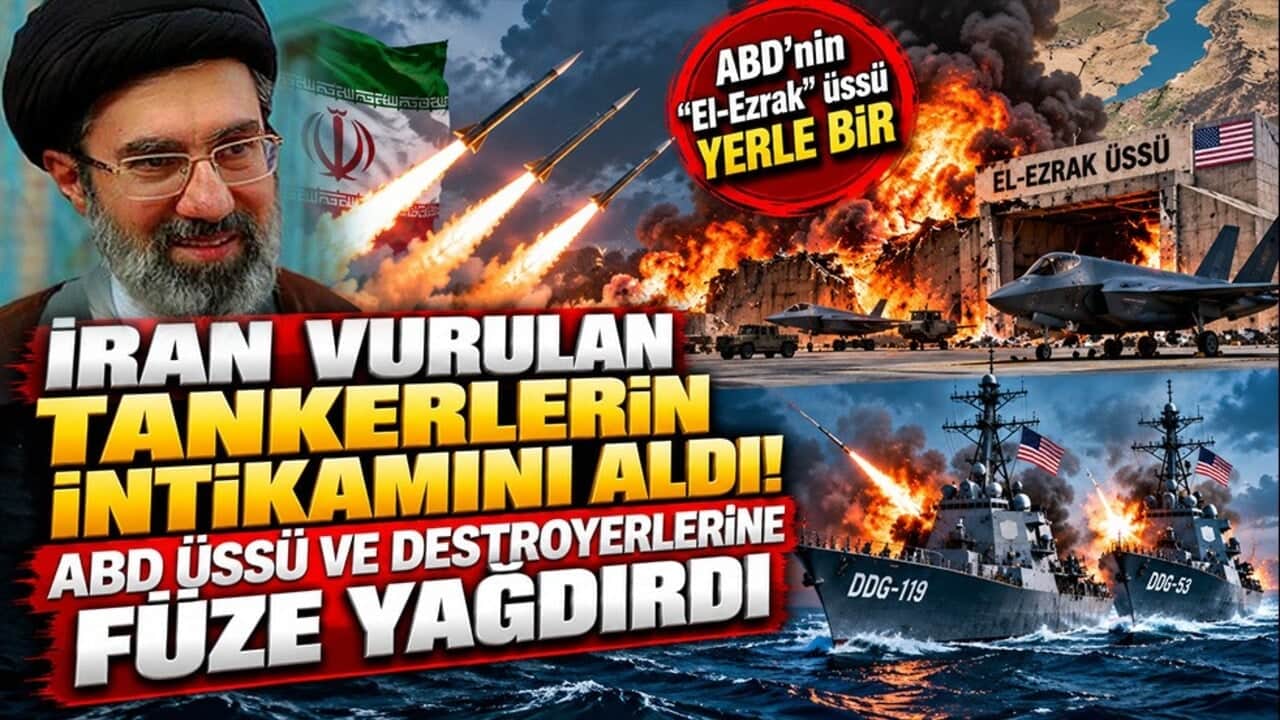 İran vurulan tankerlerin intikamını aldı! ABD üssü ve destroyerlerine füze yağdırdı