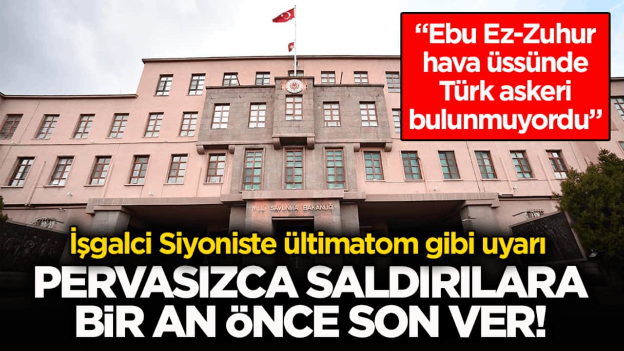İşgalci Siyoniste ültimatom gibi uyarı: Pervasızca saldırılara bir an önce son ver!