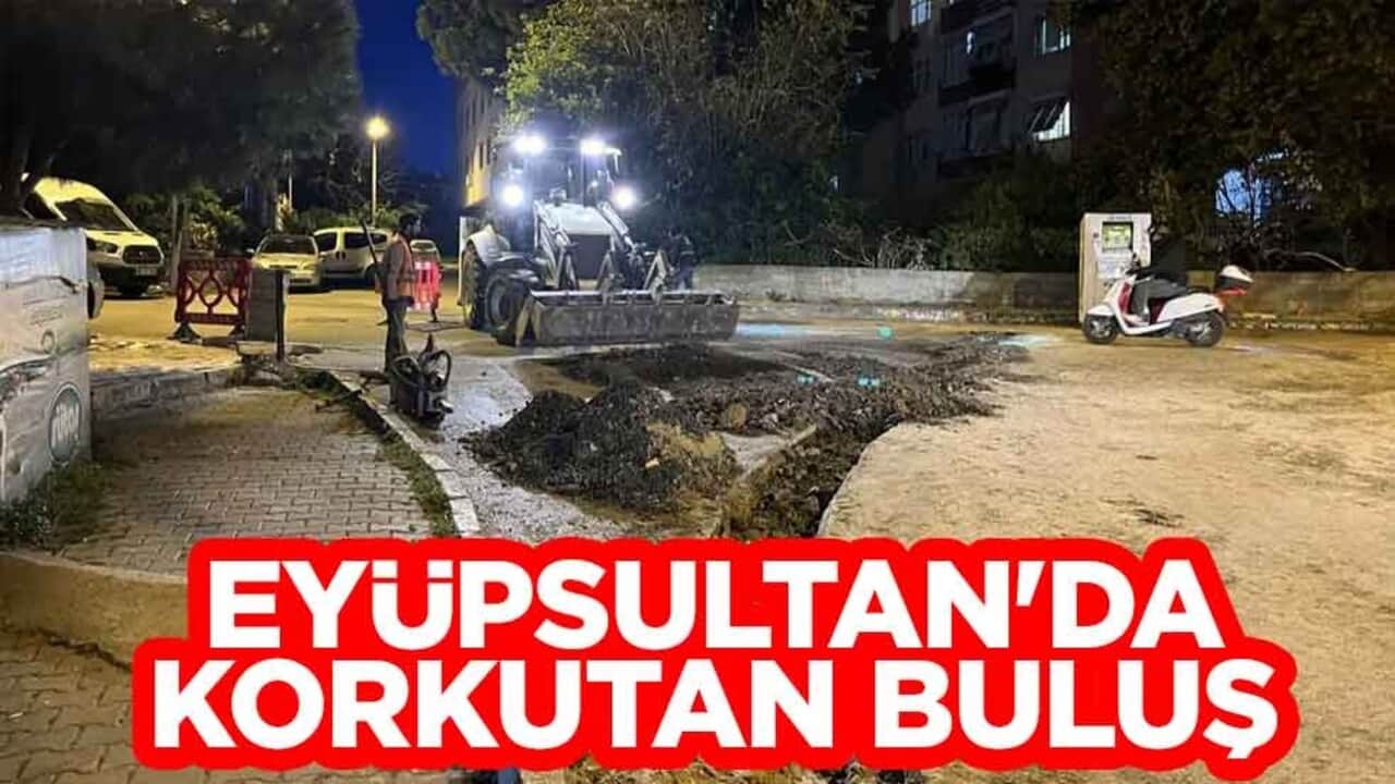 İstanbul Eyüpsultan'da toprağa gömülmüş mühimmat bulundu