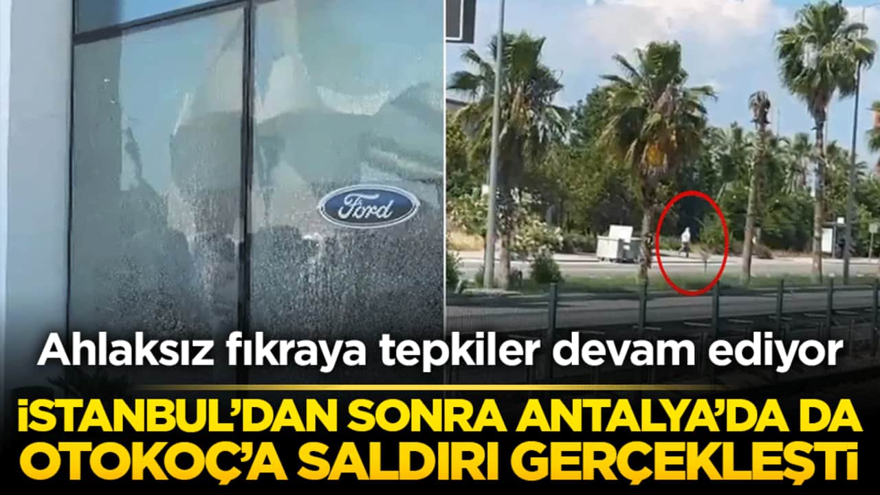 İstanbul'un ardından Antalya'da da maskeli tepki! Otokoç galerisine gece yarısı kurşun yağdırdılar!