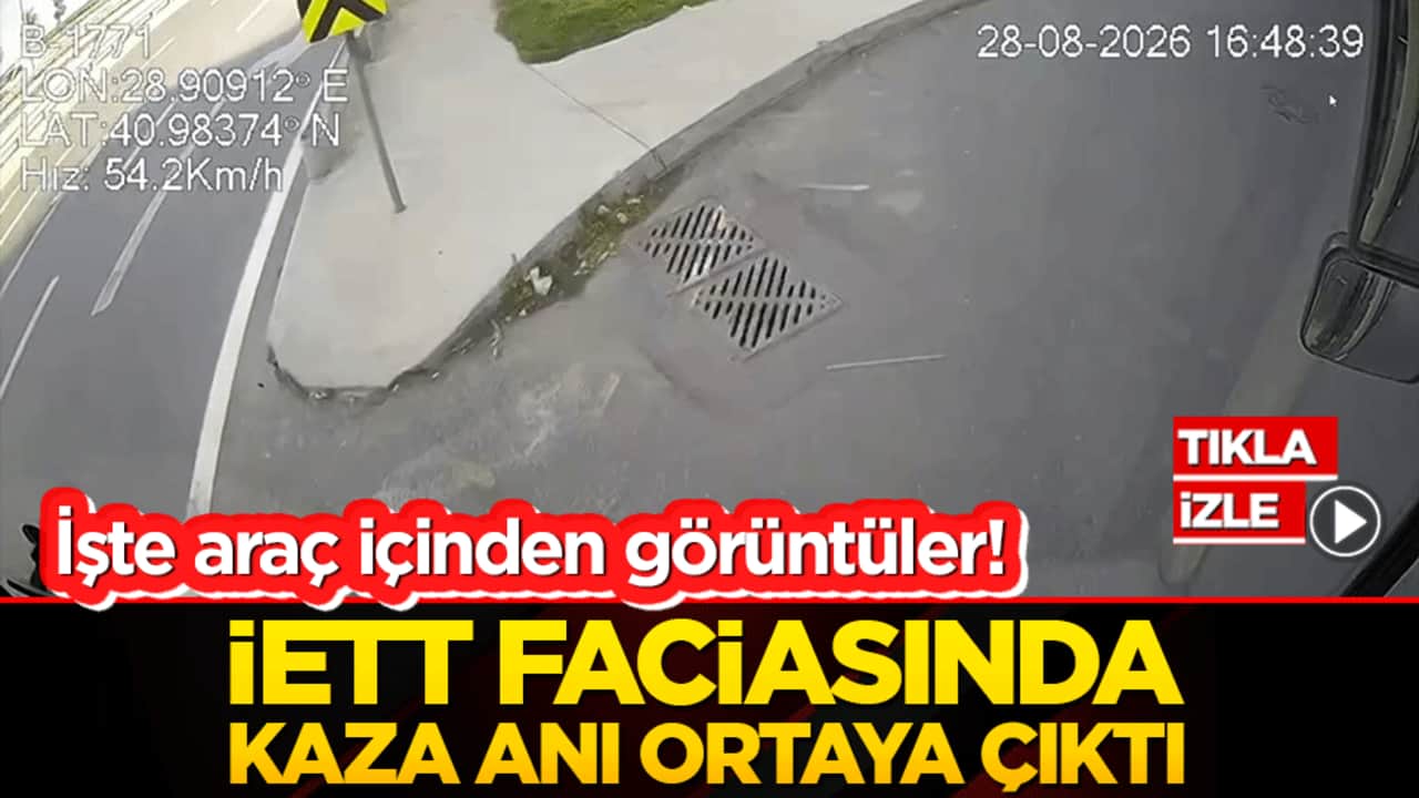 İşte araç içinden görüntüler! İETT faciasında kaza anı ortaya çıktı