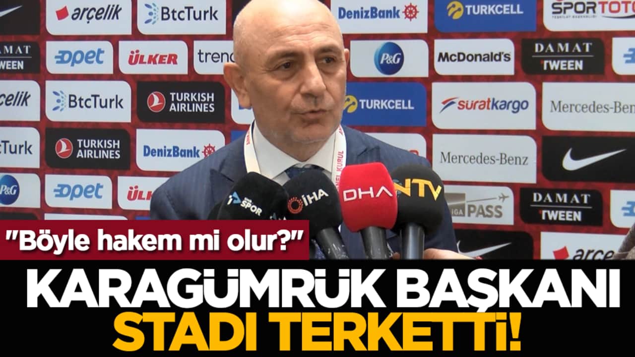 Karagümrük başkanı stadı terketti! "Böyle hakem mi olur?"