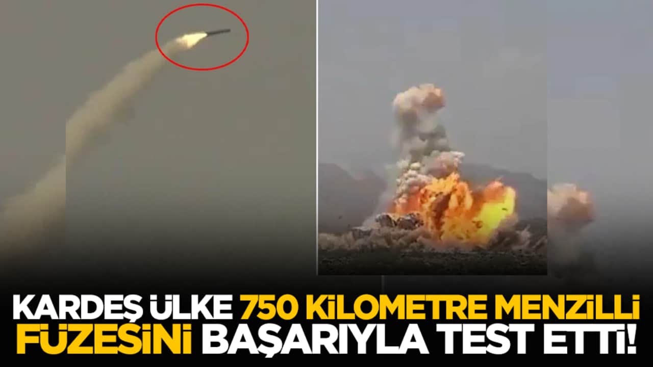 Kardeş ülke 750 kilometre menzilli füzesini başarıyla test etti!
