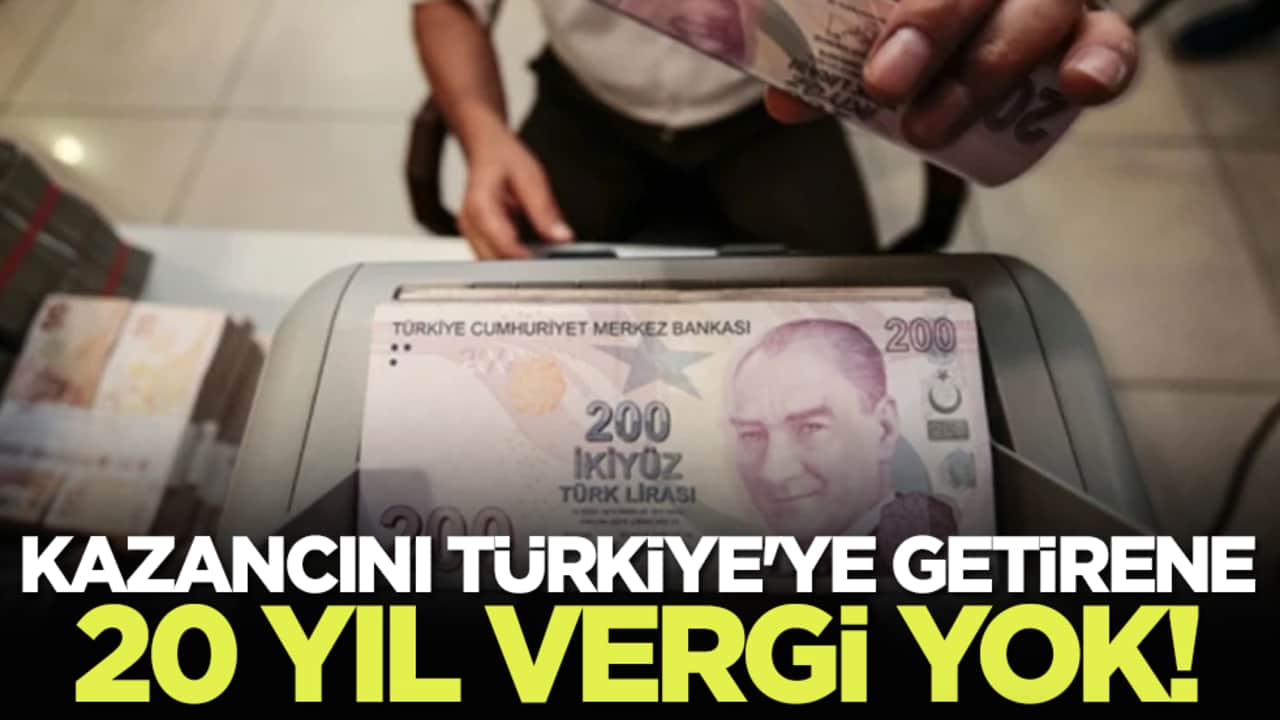 Kazancını Türkiye'ye getirene 20 yıl vergi yok!