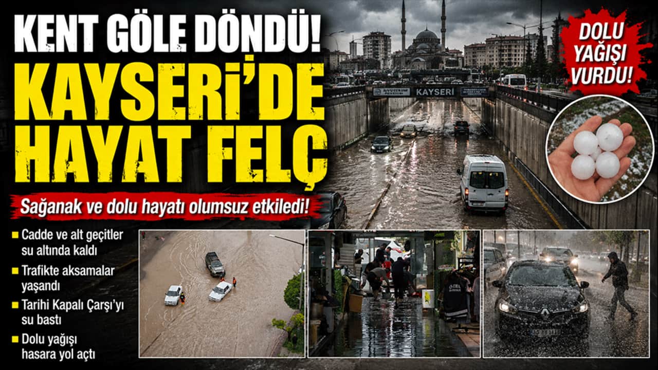 Kent göle döndü! Kayseri'de hayat felç