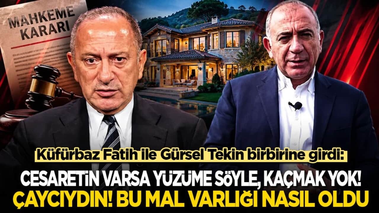 Küfürbaz Fatih ile Gürsel Tekin birbirine girdi: Cesaretin varsa bunları yüzüme söyle, kaçmak yok! Çaycıydın, bu mal varlığı nasıl oldu?