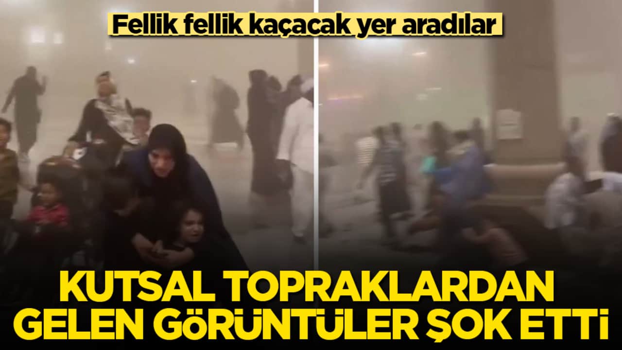 Kutsal topraklardan gelen görüntüler şok etti! Fellik fellik kaçacak yer aradılar