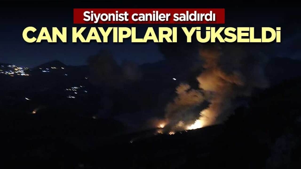 Lübnan'a hava saldırıları! Can kayıpları yükseldi