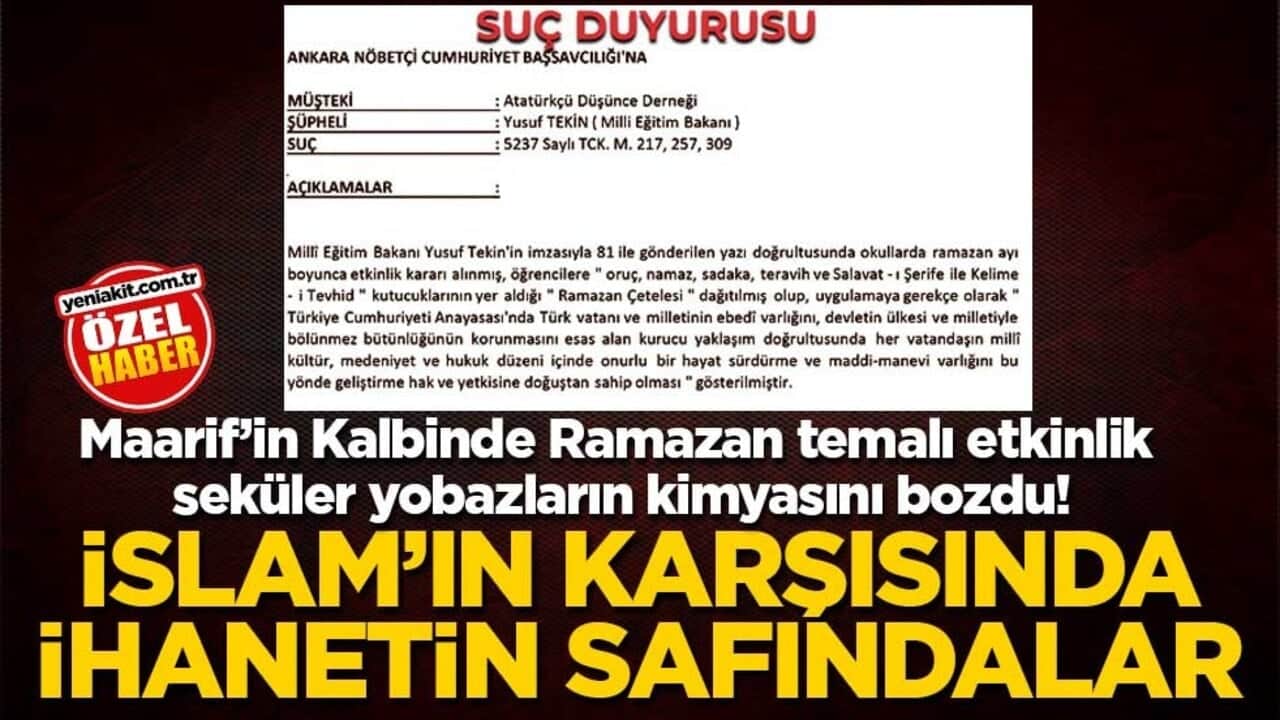 Maarif’in Kalbinde Ramazan temalı etkinlik, seküler yobazların kimyasını bozdu! İslam’ın karşısında ihanetin safındalar
