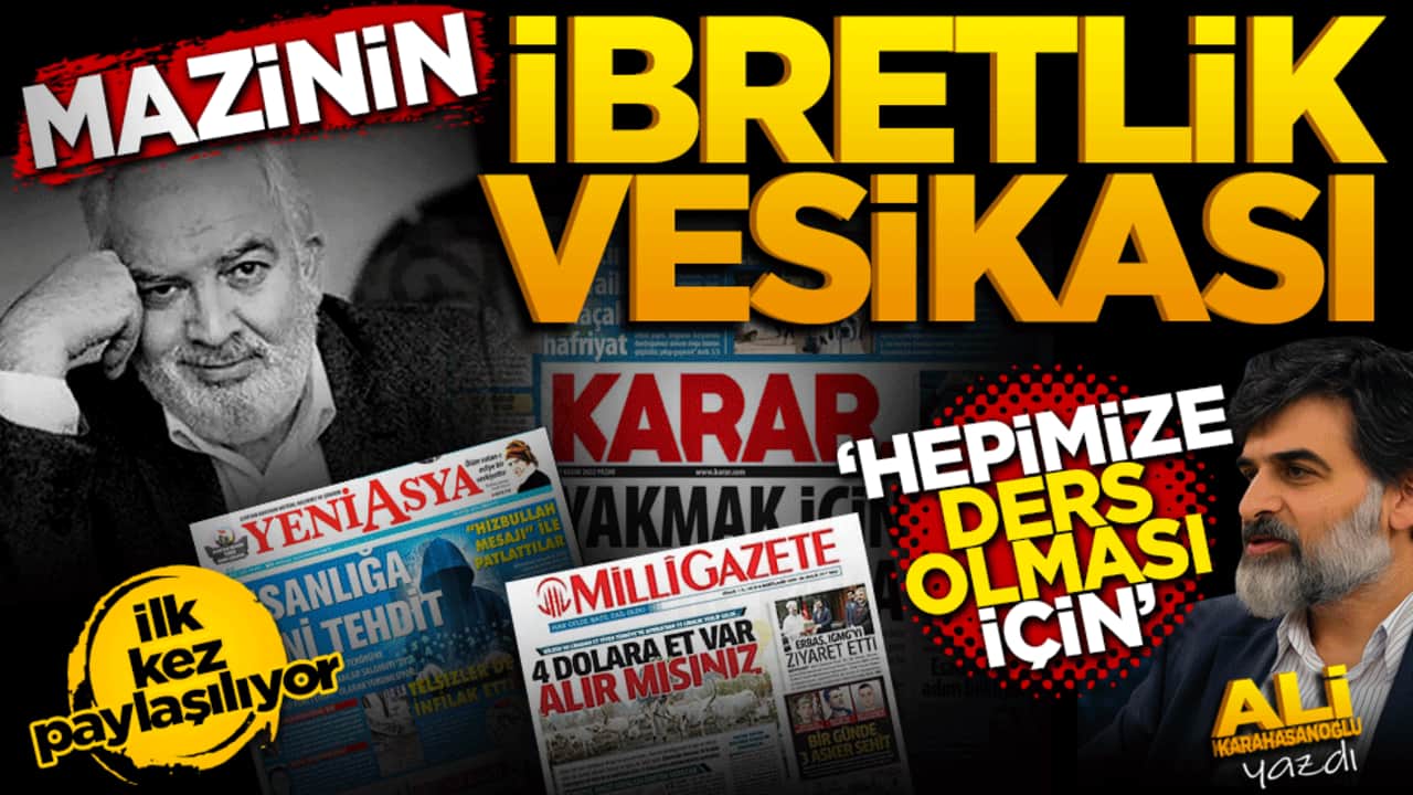 Mazinin İbretlik Vesikası: Karahasanoğlu’ndan "Ders Alın" Çağrısı!