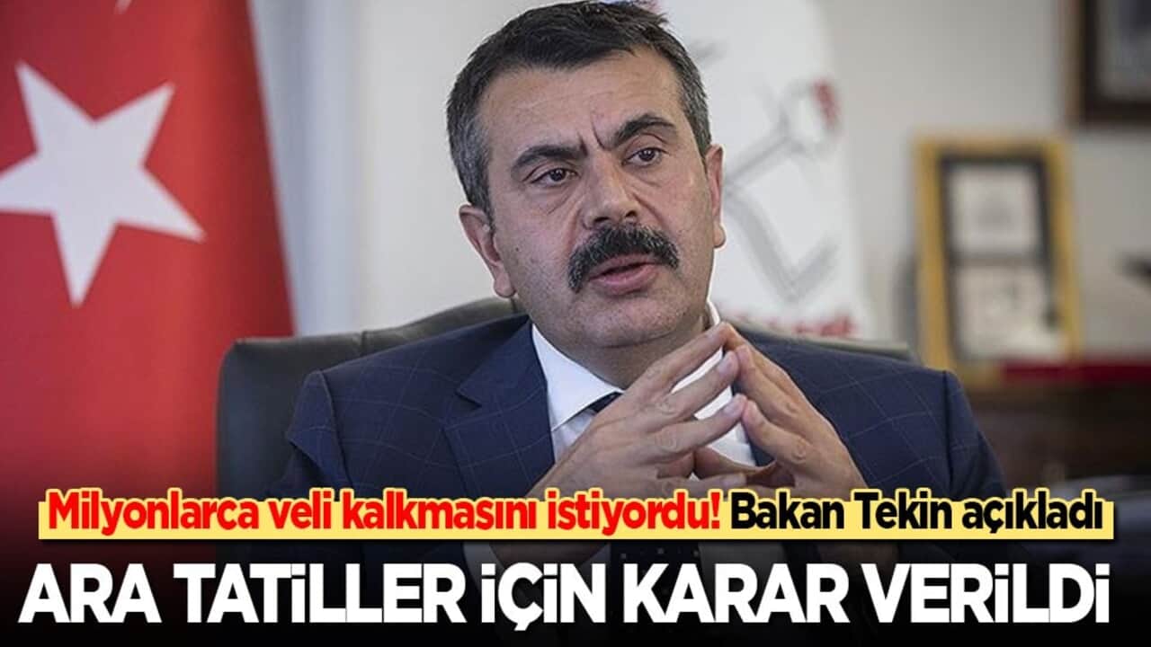 Milyonlarca veli kalkmasını istiyordu: Bakan Tekin ara tatiller için alınan kararı açıkladı