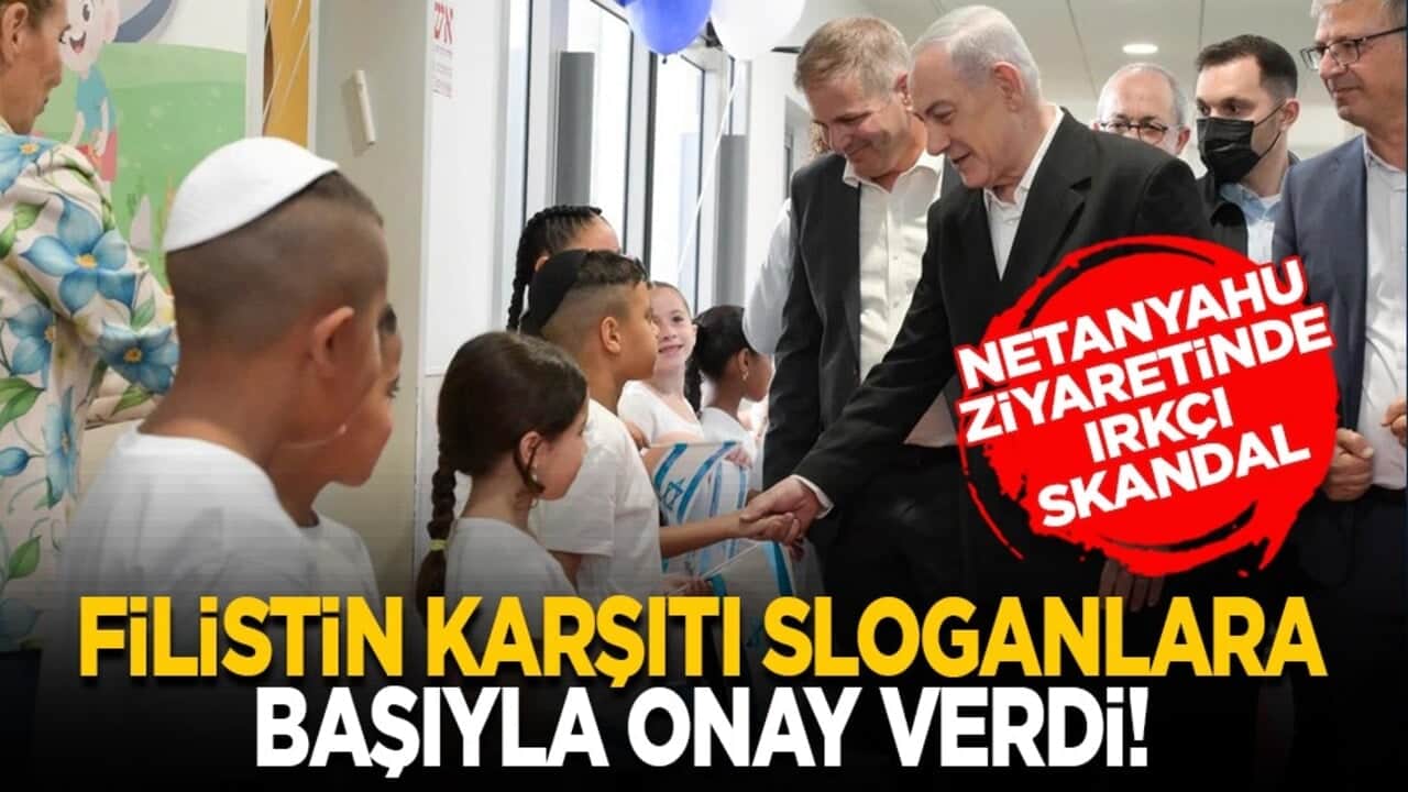 Netanyahu ziyaretinde ırkçı skandal: Filistin karşıtı sloganlara başıyla onay verdi!