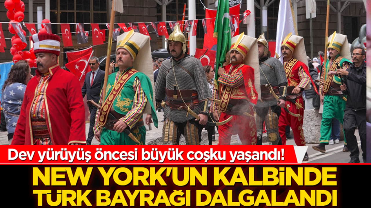 New York'un kalbinde Türk bayrağı dalgalandı! Dev yürüyüş öncesi büyük coşku yaşandı!