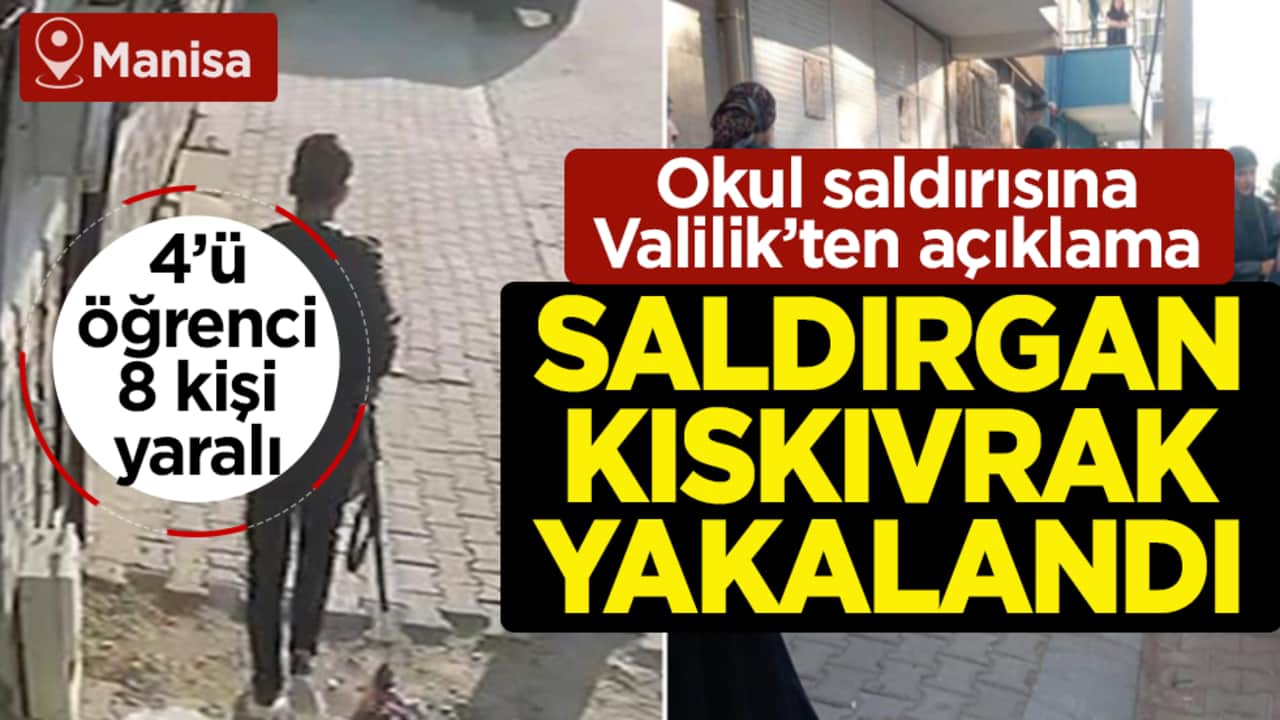 Okul saldırısı ile ilgili Valilik'ten açıklama: Saldırgan gözaltında! 8 kişi etkilendi, yaralı öğrenciler var