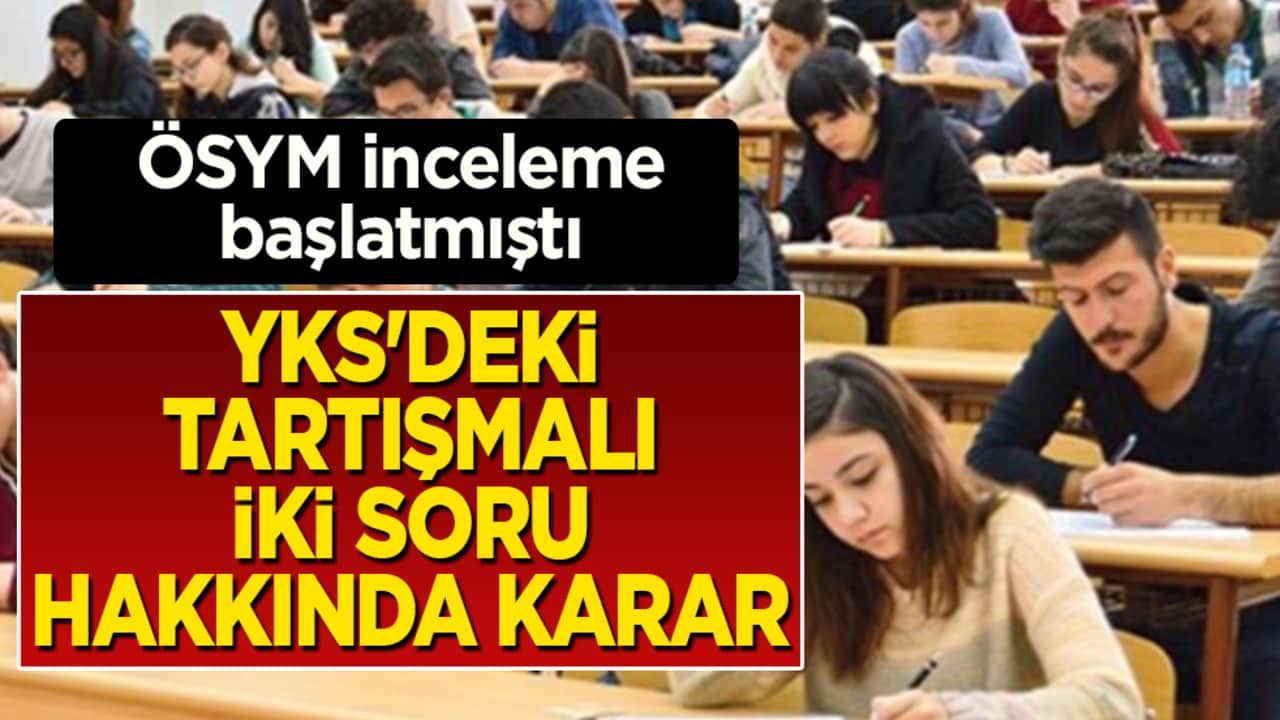ÖSYM duyurdu: YKS'de bir soru iptal edildi