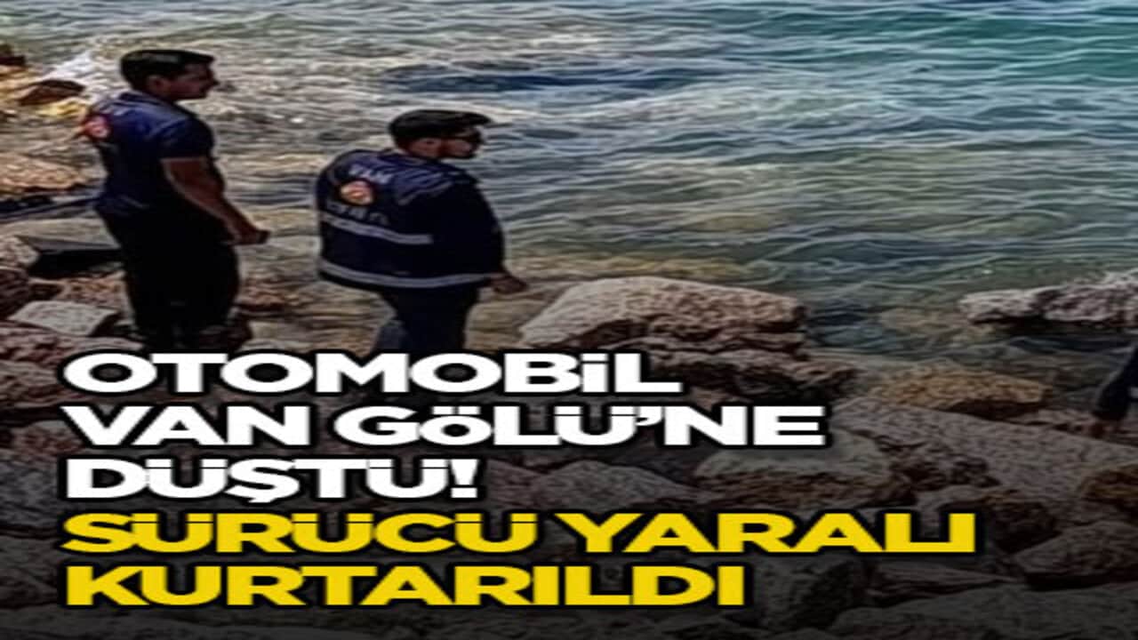 Otomobil Van Gölü’ne düştü! Sürücü yaralı kurtarıldı