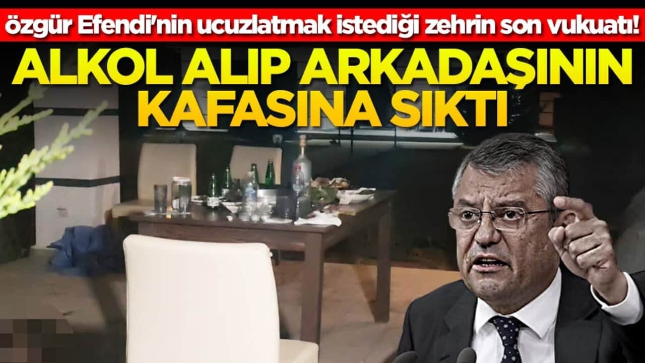 Özgür Efendi'nin ucuzlatmak istediği zehrin son vukuatı! Alkol alıp arkadaşının kafasına sıktı