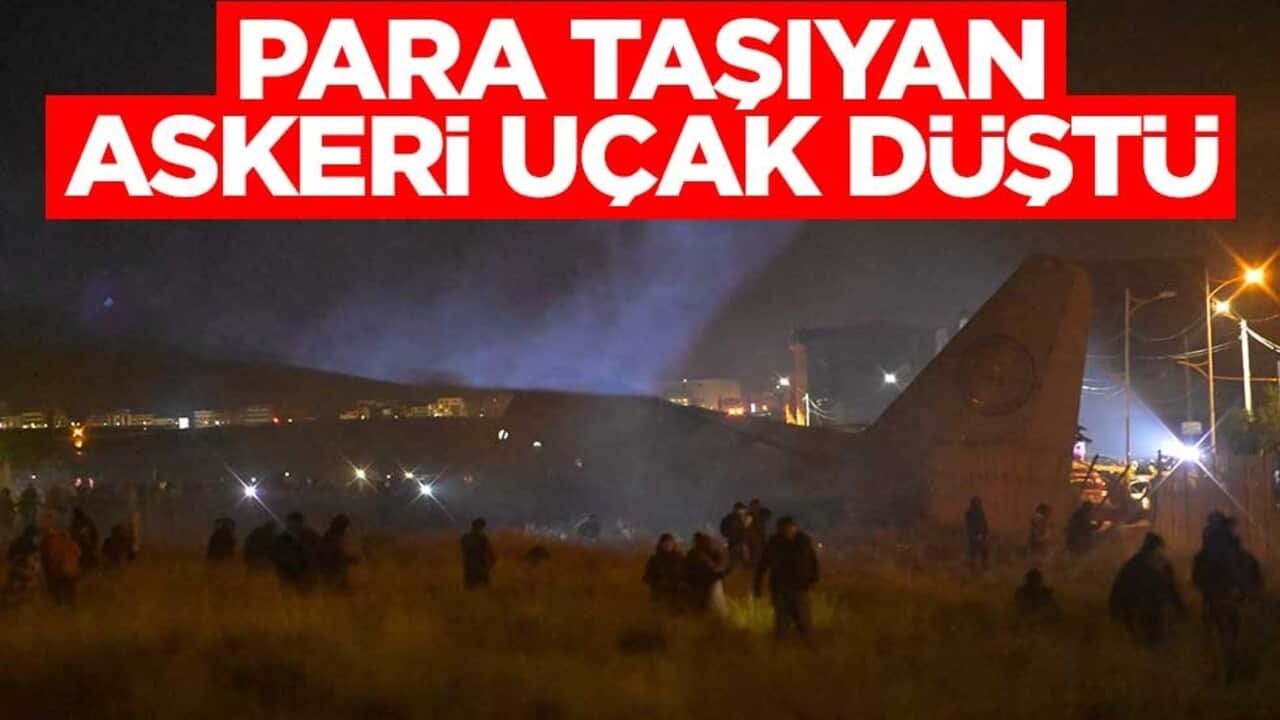 Para taşıyan askeri uçak düştü