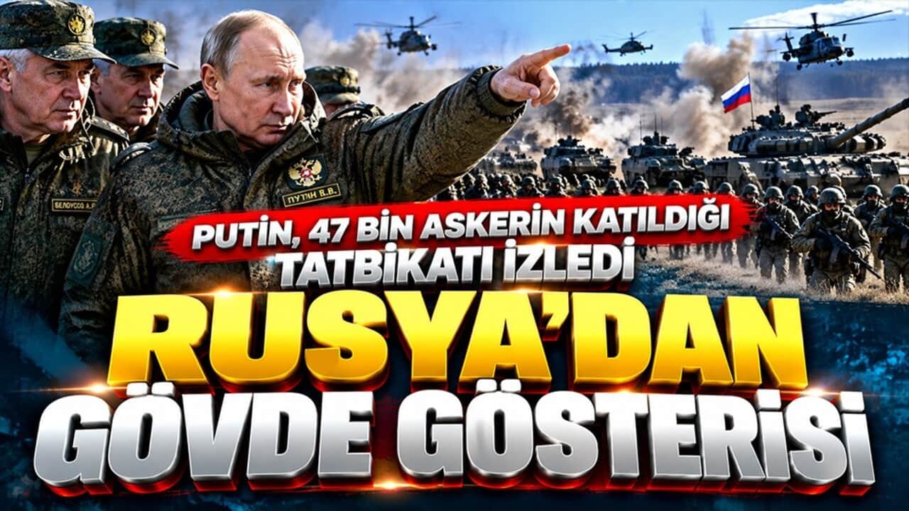 Putin 47 bin askerle gövde gösterisini yerinde izledi! "Dış tehdit" mesajı verdi
