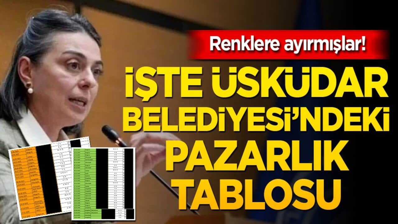 Renklere ayırmışlar! İşte Üsküdar Belediyesi’ndeki pazarlık tablosu