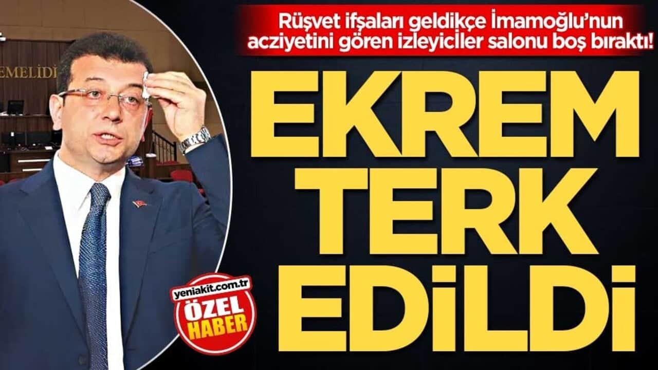 Rüşvet ifşaları geldikçe İmamoğlu’nun acziyetini gören izleyicİler salonu boş bıraktı! Ekrem terk edildi