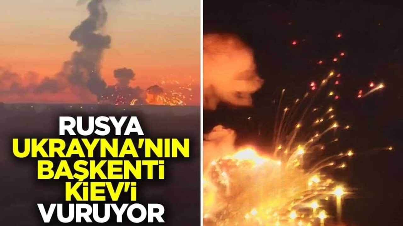 Rusya saldırıya geçti! Ukrayna'nın başkenti Kiev'de patlamalar oluyor