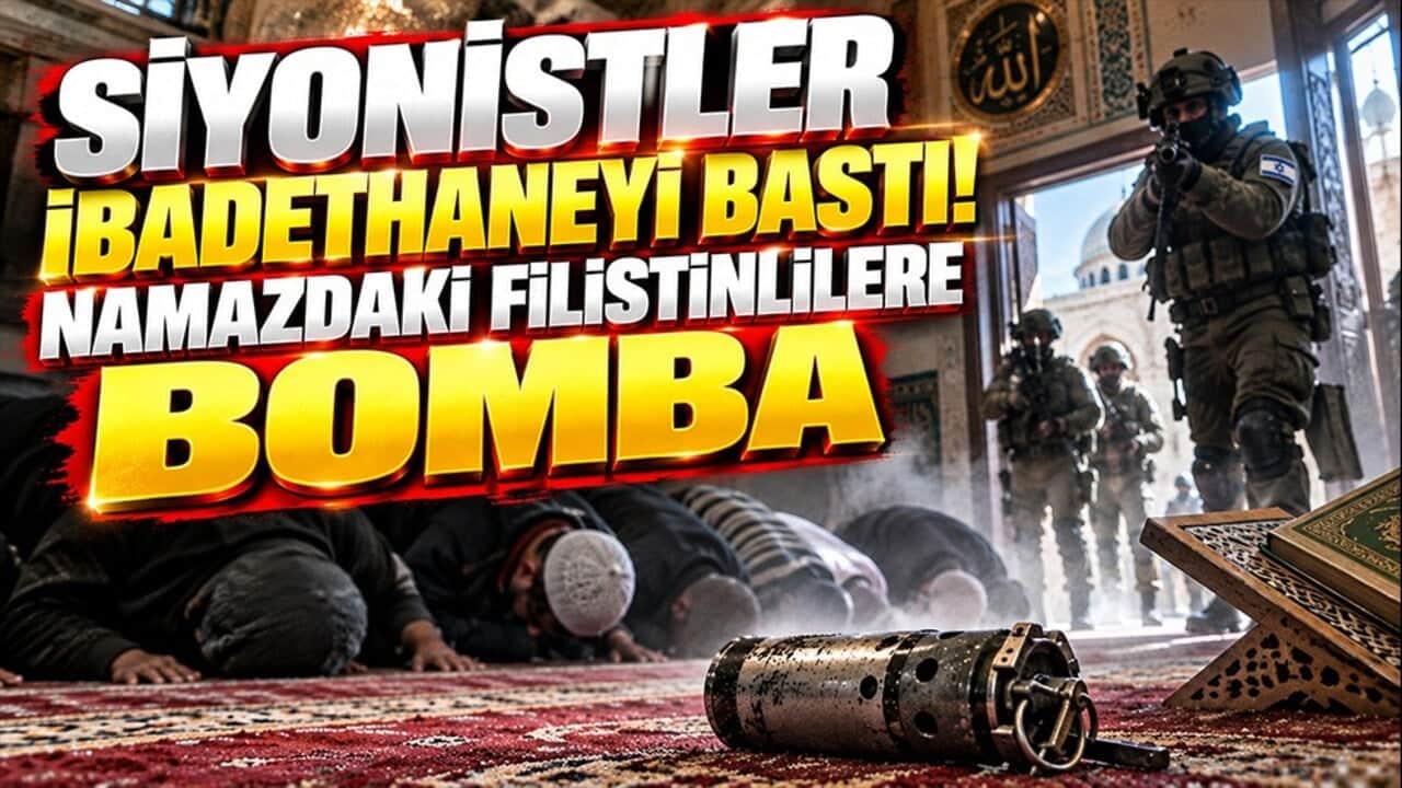 Siyonistler ibadethaneyi bastı! Namazdaki Filistinlilere bomba