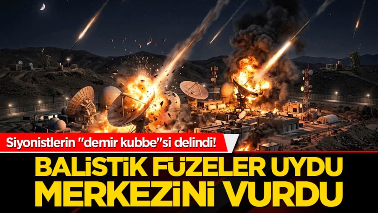 Siyonistlerin "demir kubbe"si delindi! Balistik füzeler uydu merkezini vurdu