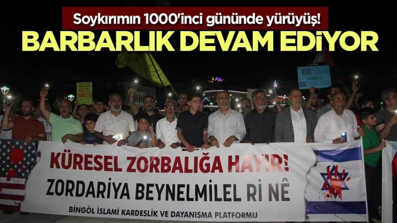 Soykırımın 1000'inci gününde yürüyüş! Barbarlık devam ediyor