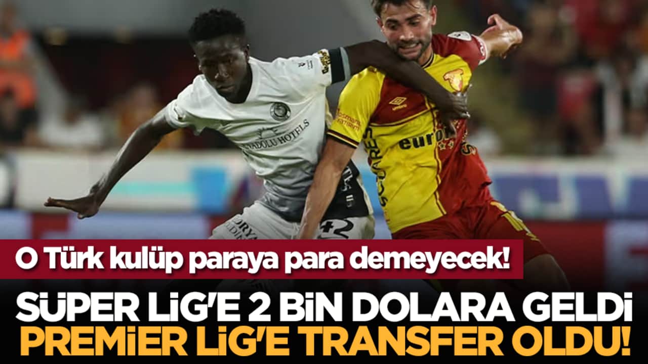 Süper Lig'e 2 bin dolara geldi, Premier Lig'e transfer oldu!