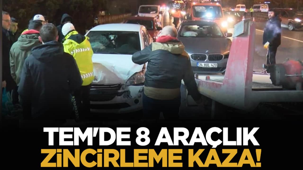 TEM'de 8 araçlık zincirleme kaza!
