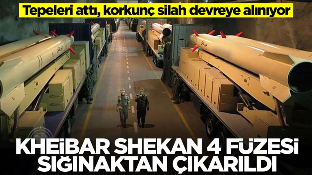 Tepeleri attı, korkunç silah devreye alınıyor: Kheibar Shekan-4 füzesi sığınaktan çıkarıldı