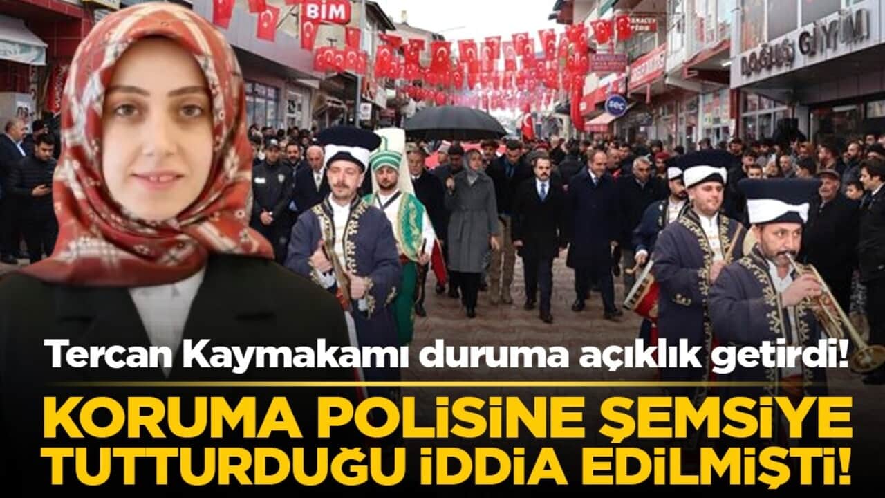 Tercan Kaymakamı duruma açıklık getirdi! Koruma polisine şemsiye tutturduğu iddia edilmişti!
