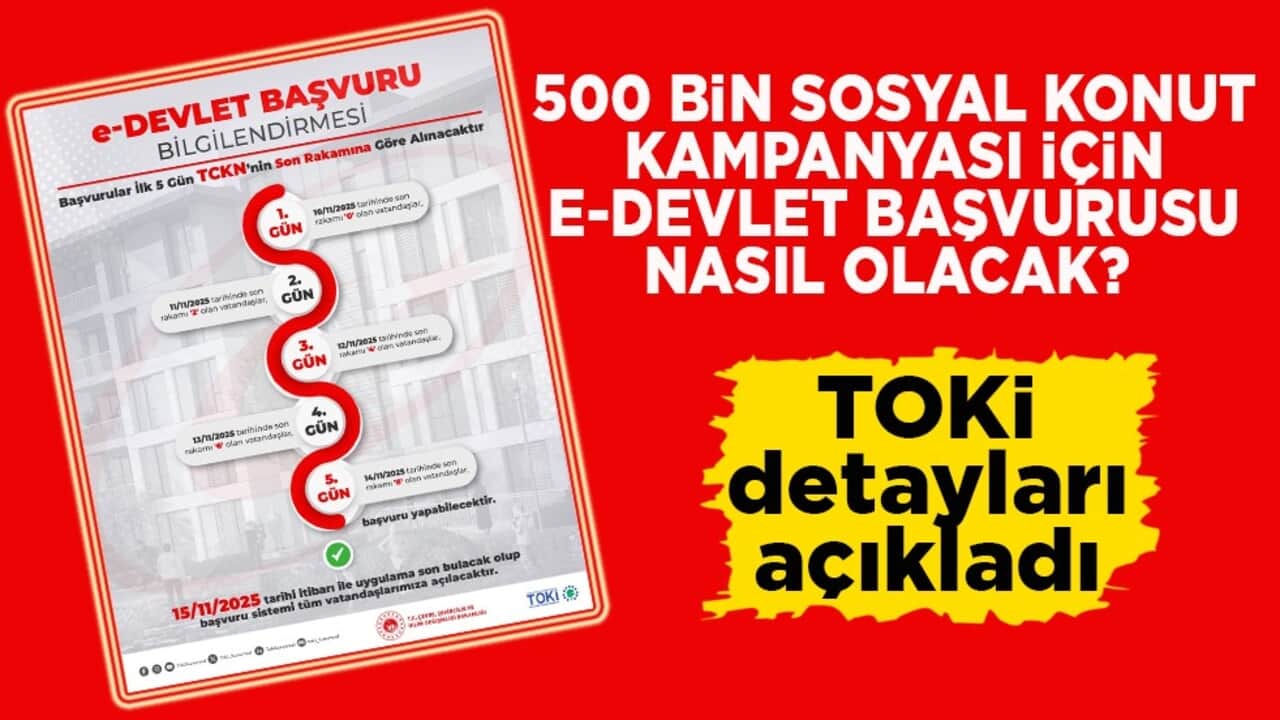 TOKİ’den 500 bin sosyal konut kampanyası için e-devlet bilgilendirmesi