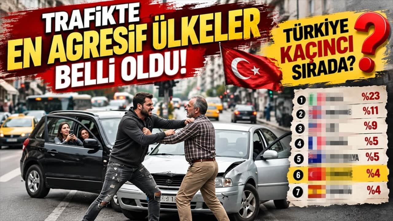 Trafikte en agresif ülkeler belli oldu! Türkiye kaçıncı sırada?