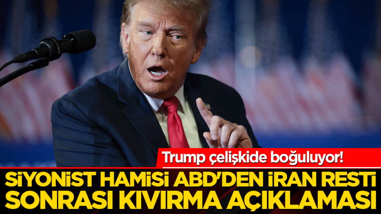 Trump çelişkide boğuluyor! Siyonist hamisi ABD'den İran resti sonrası kıvırma açıklaması