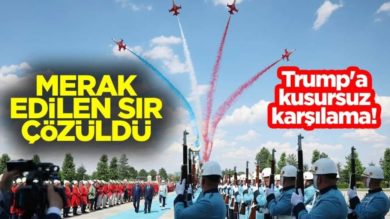 Trump'a kusursuz karşılama! Merak edilen sır çözüldü