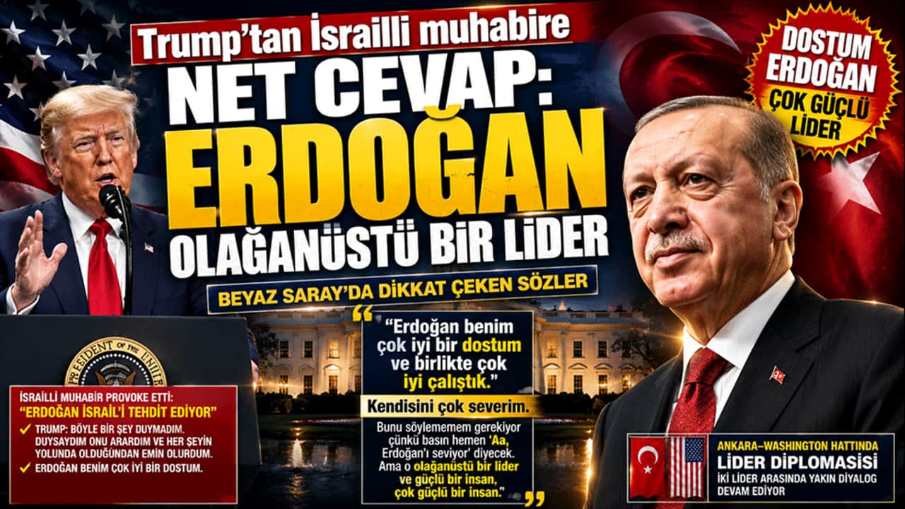 Trump'tan İsrailli muhabire net cevap: Erdoğan olağanüstü bir lider