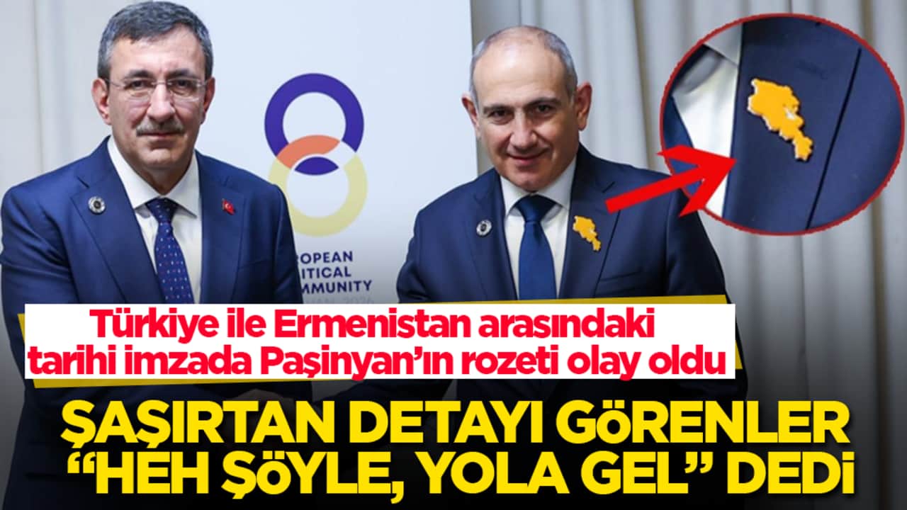 Türkiye ile Ermenistan arasındaki tarihi imzada Paşinyan’ın rozeti olay oldu! Şaşırtan detayı görenler "Heh şöyle, yola gel" dedi
