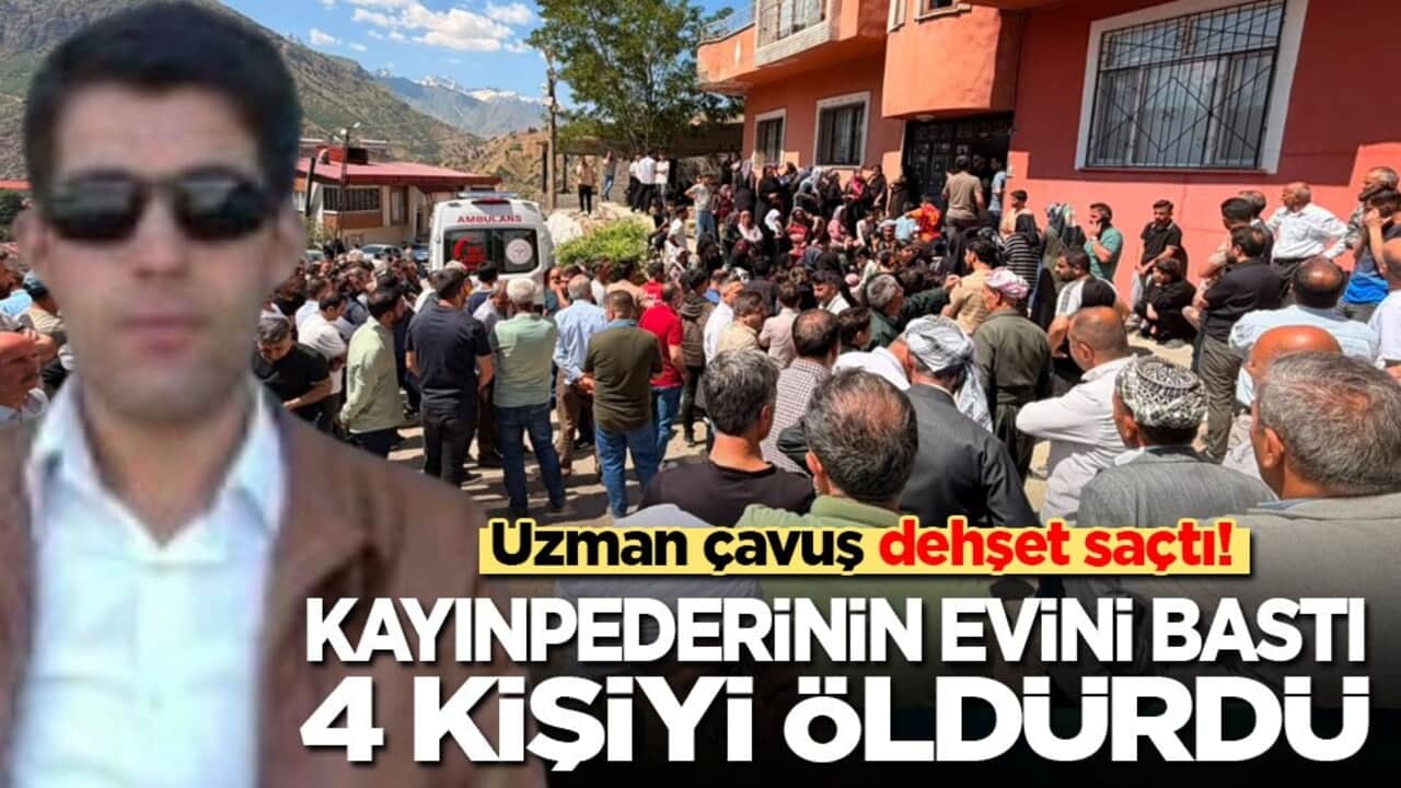 Uzman çavuş dehşeti! Kayınpederinin evini basıp 4 kişiyi öldürdü