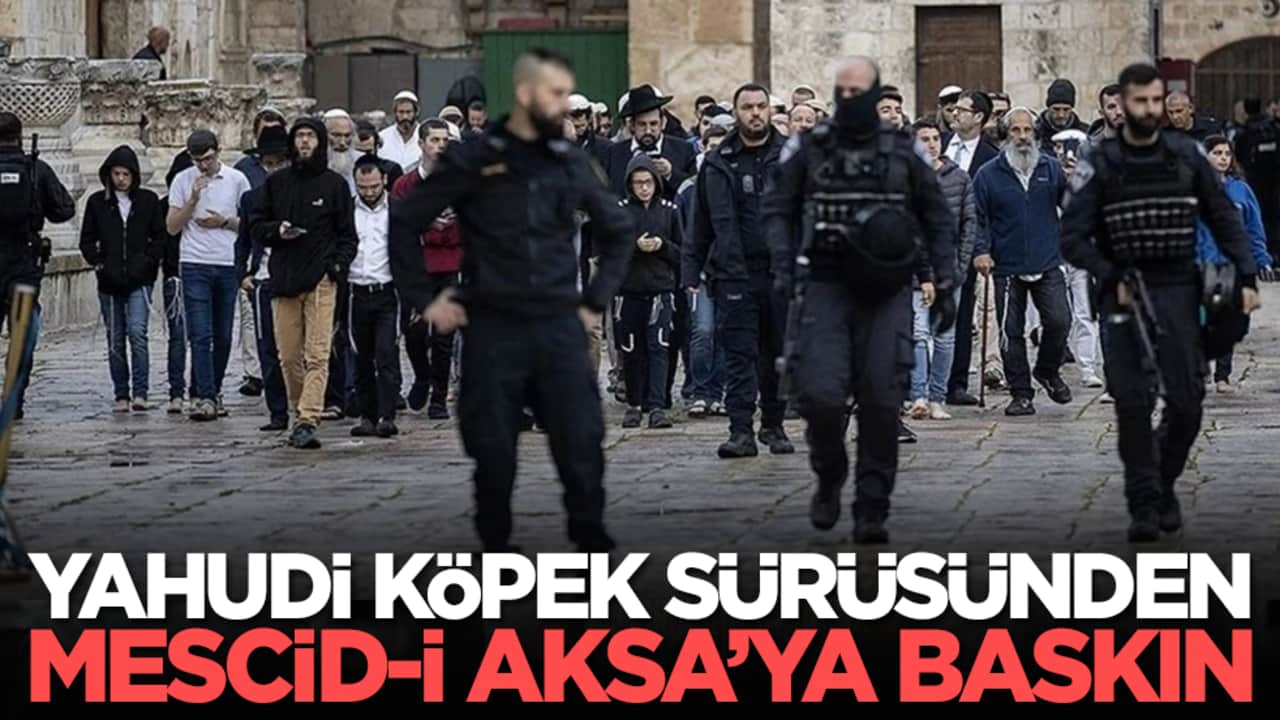 Yahudi köpek sürüsünden Mescid-i Aksa’ya baskın
