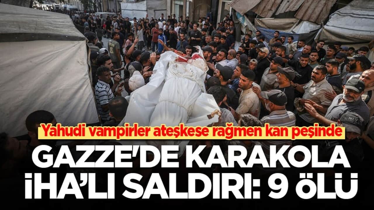 Yahudi teröristler ateşkese rağmen katletmeye devam ediyor! Gazze'de karakola İHA ile saldırı: 9 ölü