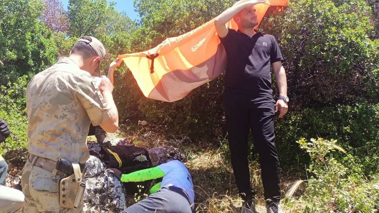 100 metre yüksekten düştü! Gökyüzünde korku dolu anlar